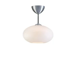 Bullo plafond Ø27 med stång aluminium/opalglas