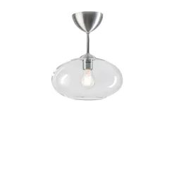 Bullo plafond Ø27 med stång aluminium/klarglas