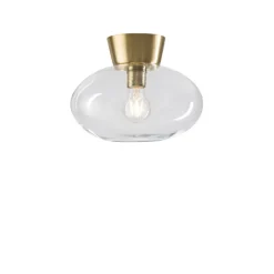 Bullo plafond Ø27 mässing/klart glas