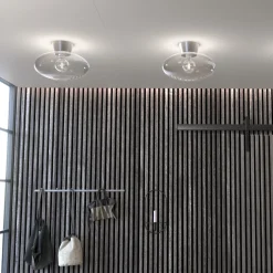 Bullo XL PlafondØ38 Aluminium/Klarglas