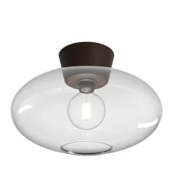 Bullo XL Plafond Ø38 Oxid/Klarglas