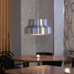 Bumling Ø400 taklampa ringraster borstad aluminium