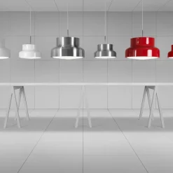 Bumling Ø400 taklampa ringraster vit