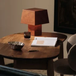 Burl Bordslampa Mörkfärgad vril