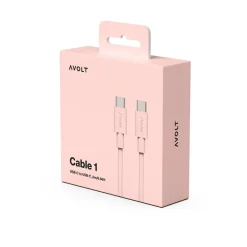 Cabel 1 USB-C to USB-C 2m new pink