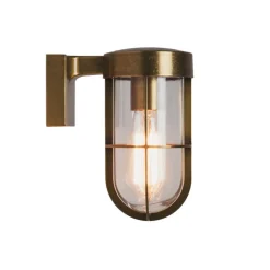 Cabin vägglampa IP44 klart glas/antik mässing