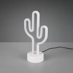 Cactus bordslampa vit/grön