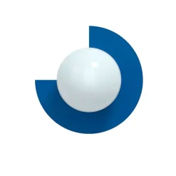 Candy big circle 270 L vägglampa Electric Blue
