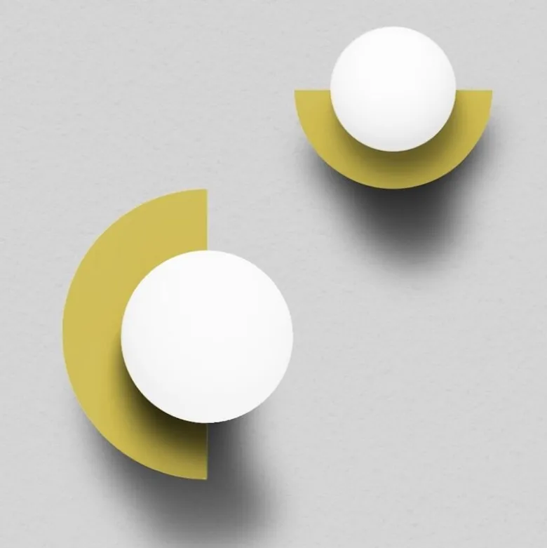 Candy big circle 180 L vägglampa Sunshine Yellow