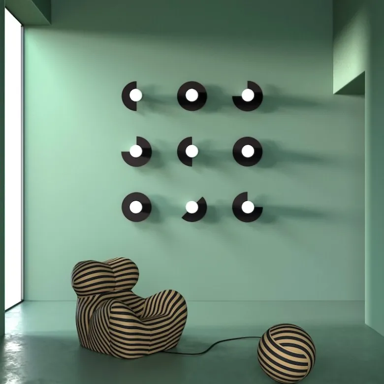 Candy big circle 270 S vägglampa Ninja Black