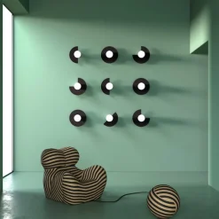 Candy big circle 360 S vägglampa Ninja Black