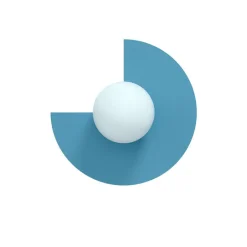 Candy big circle 270 S vägglampa Scandi Blue
