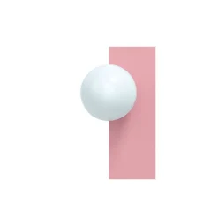 Candy big rectangle S vägglampa Bubblegum Pink
