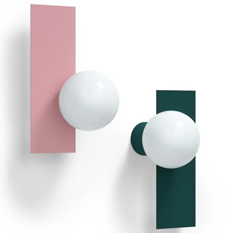 Candy big rectangle S vägglampa Bubblegum Pink