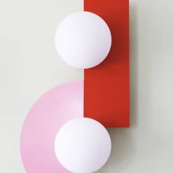 Candy big rectangle S vägglampa Strawberry Red