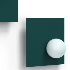Candy big square S vägglampa Peacock Green