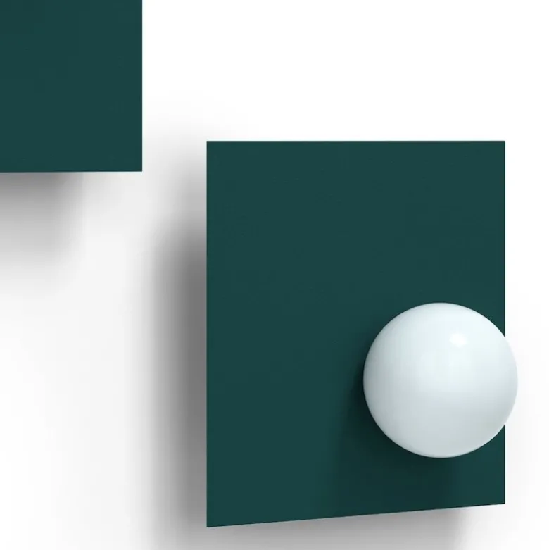 Candy big square S vägglampa Peacock Green