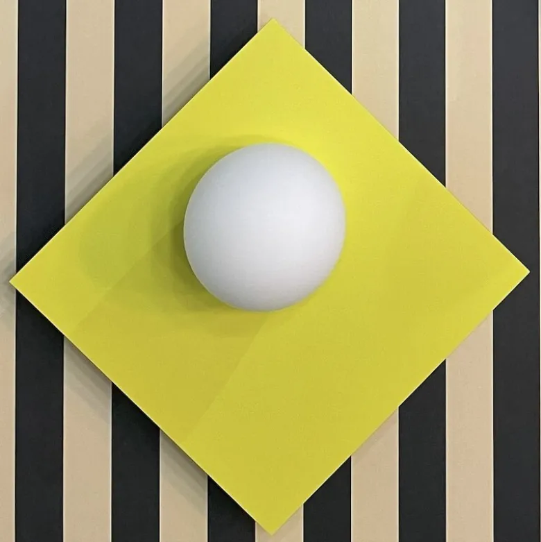 Candy big square S vägglampa Sunshine Yellow