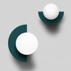 Candy little circle 180 S vägglampa Peacock Green