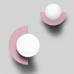 Candy little circle 180 S vägglampa Bubblegum Pink