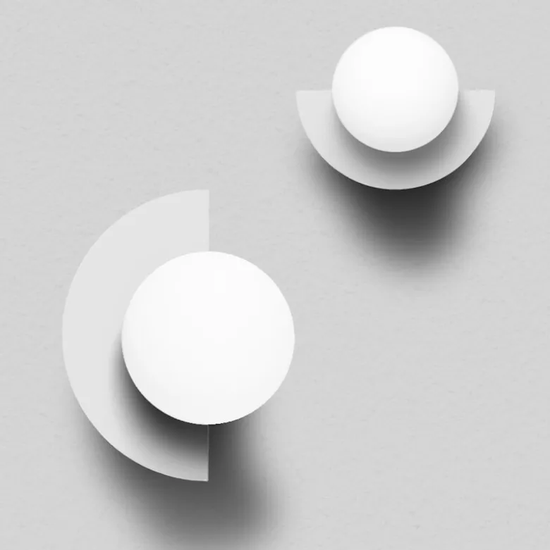 Candy little circle 180 S vägglampa Cottoncandy White
