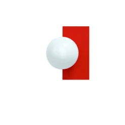 Candy little rectangle S vägglampa Strawberry Red