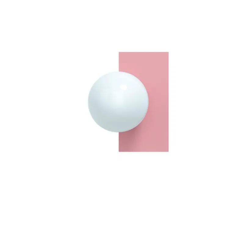 Candy little rectangle S vägglampa Bubblegum Pink