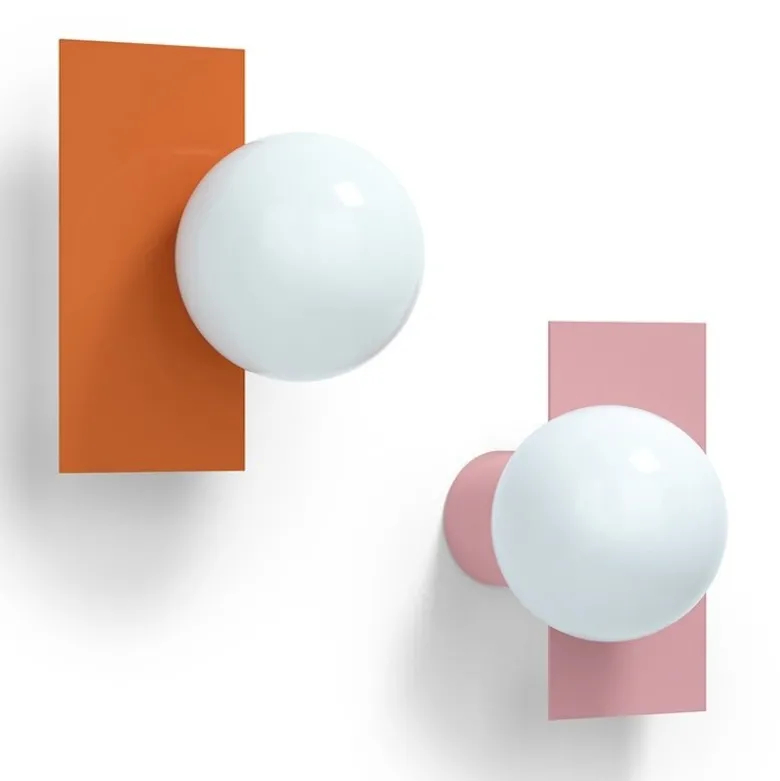 Candy little rectangle S vägglampa Bubblegum Pink