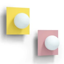 Candy little square S vägglampa Sunshine Yellow