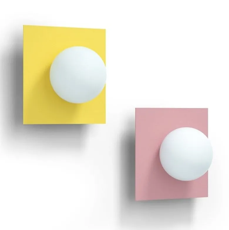 Candy little square S vägglampa Bubblegum Pink