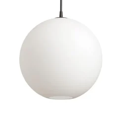 Capo Ø400 taklampa svart/opal glas