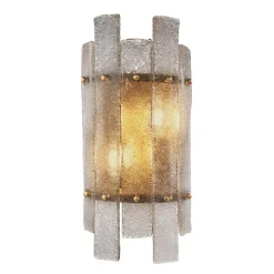 Caprera Vägglampa Antik mässing/glas