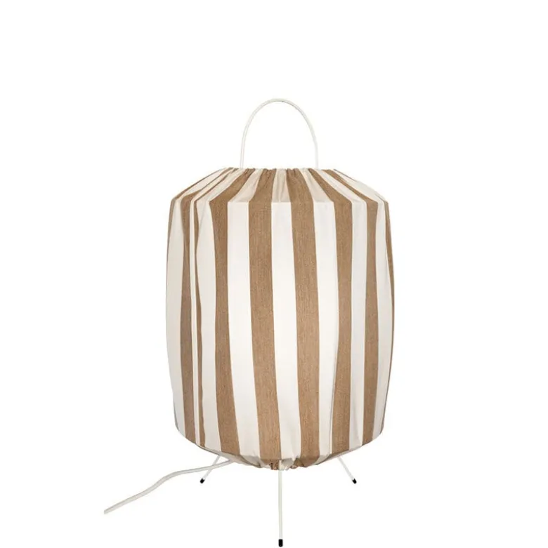 Capri golvlampa IP44 taupe/vit