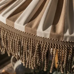Capri Ø50 taklampa IP44 frans taupe/vit