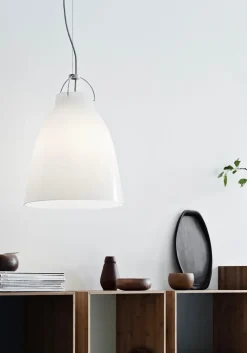 Caravaggio P3 taklampa Opal silvergrå sladd