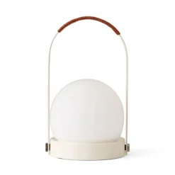 Carrie portabel bordslampa IP44 ivory/leather