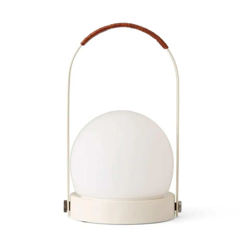 Carrie portabel bordslampa IP44 ivory/leather