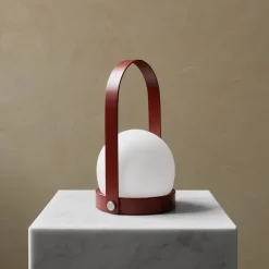 Carrie portabel bordslampa roströd