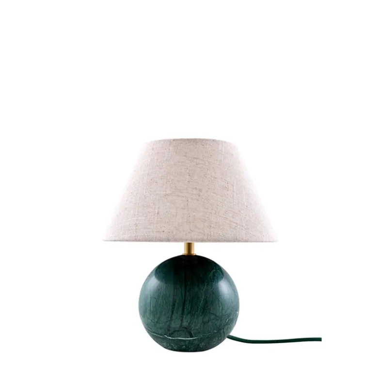 Castello 24 Bordslampa Mörkgrön marmor/beige