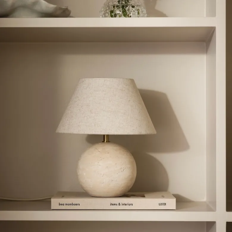 Castello 24 bordslampa travertin/beige