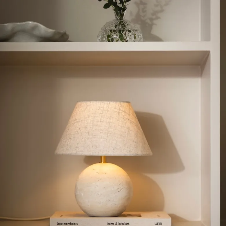 Castello 24 bordslampa travertin/beige