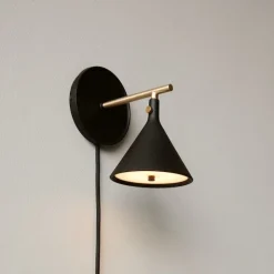 Cast sconce diffuser vägglampa svart