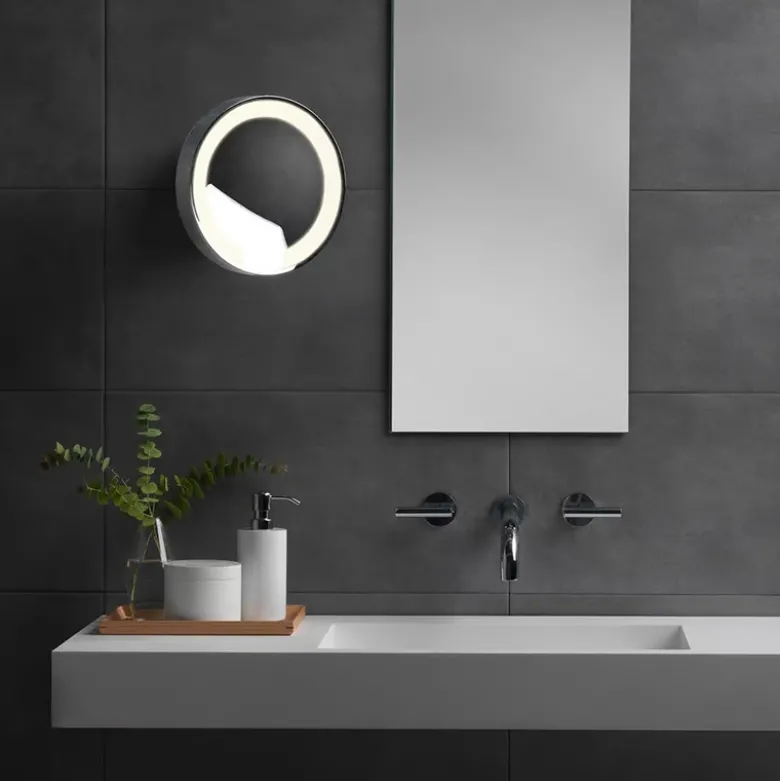 Catena sminkspegel med belysning krom IP44