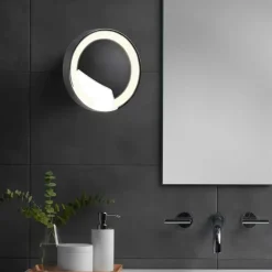 Catena sminkspegel med belysning krom IP44