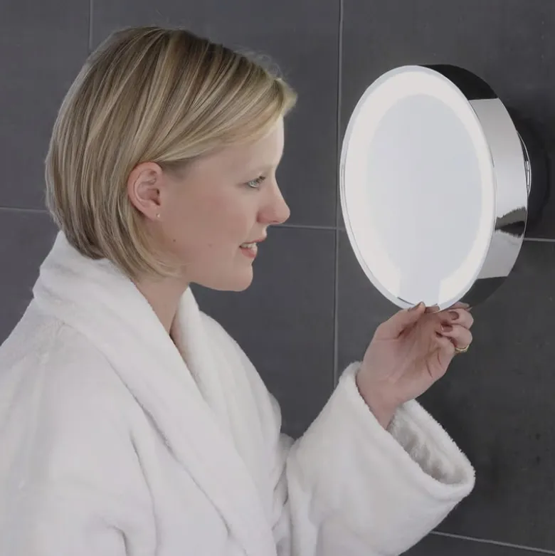 Catena sminkspegel med belysning krom IP44