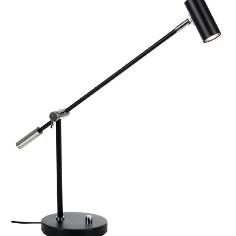 Cato bordslampa mattsvart/krom (utgår)