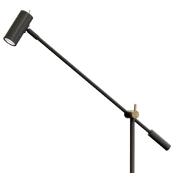 Cato golvlampa dimbar mattsvart/mässing