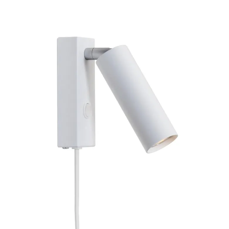Cato Slim enkel vägglampa mattvit