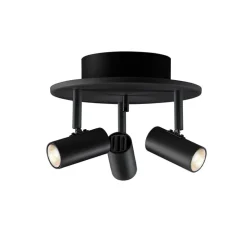 Cato 3 spotlight rund halogen mattsvart/mattsvart
