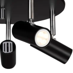Cato 5 spotlight rund mattsvart/krom